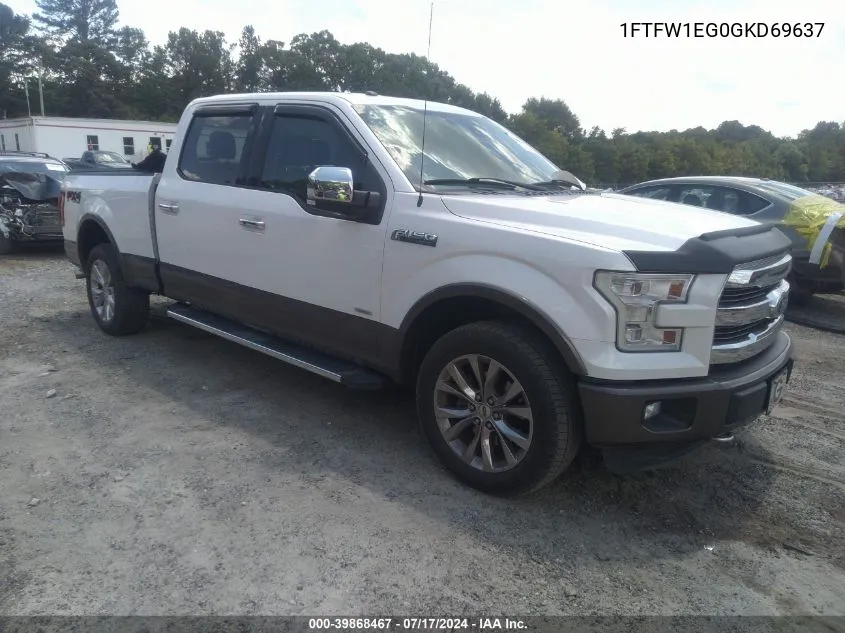 2016 Ford F-150 Lariat VIN: 1FTFW1EG0GKD69637 Lot: 39868467