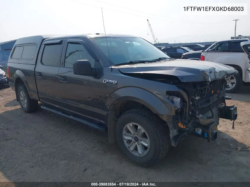 1FTFW1EFXGKD68003 2016 Ford F-150 Xlt