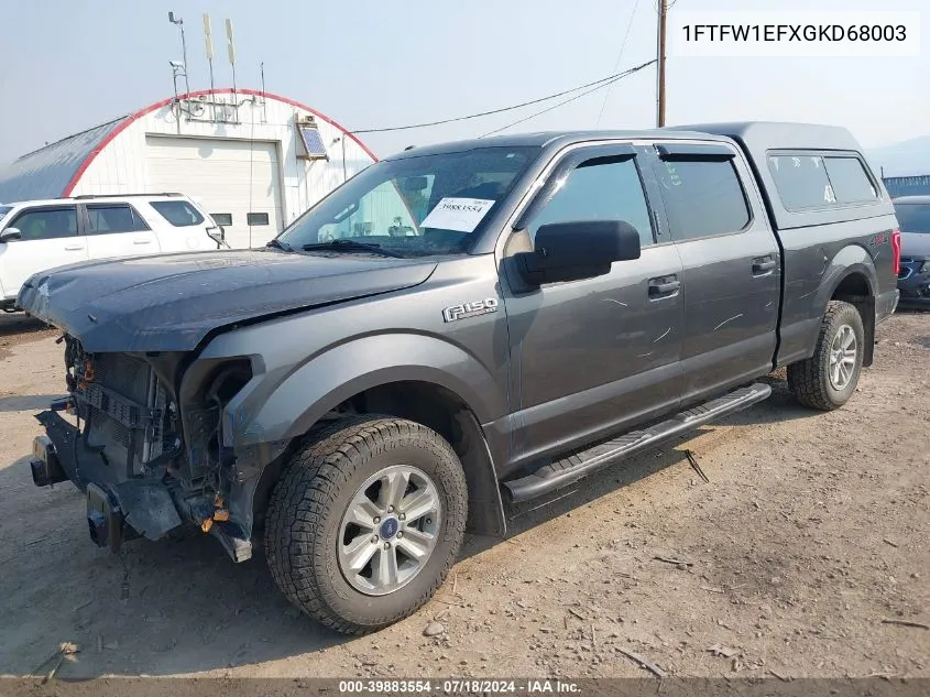 1FTFW1EFXGKD68003 2016 Ford F-150 Xlt