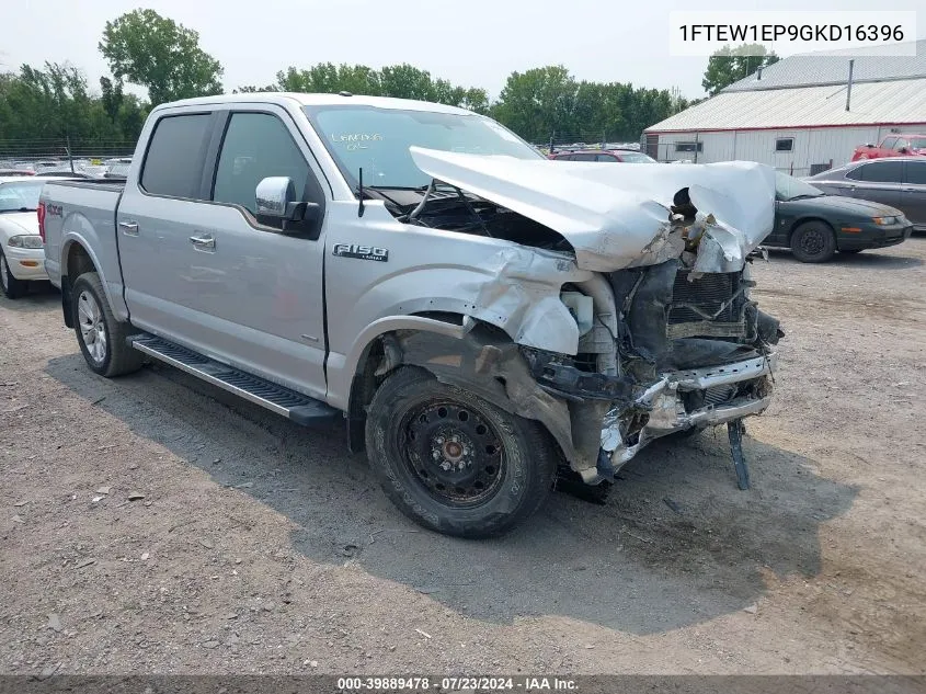 1FTEW1EP9GKD16396 2016 Ford F-150 Lariat