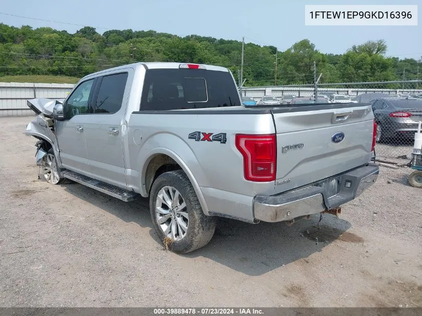 1FTEW1EP9GKD16396 2016 Ford F-150 Lariat