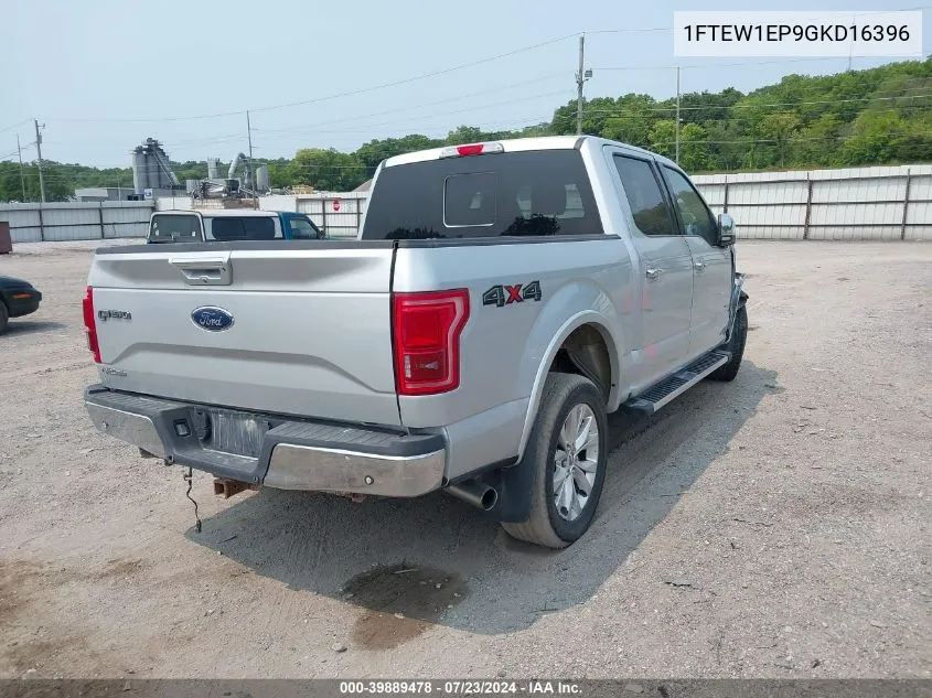 1FTEW1EP9GKD16396 2016 Ford F-150 Lariat