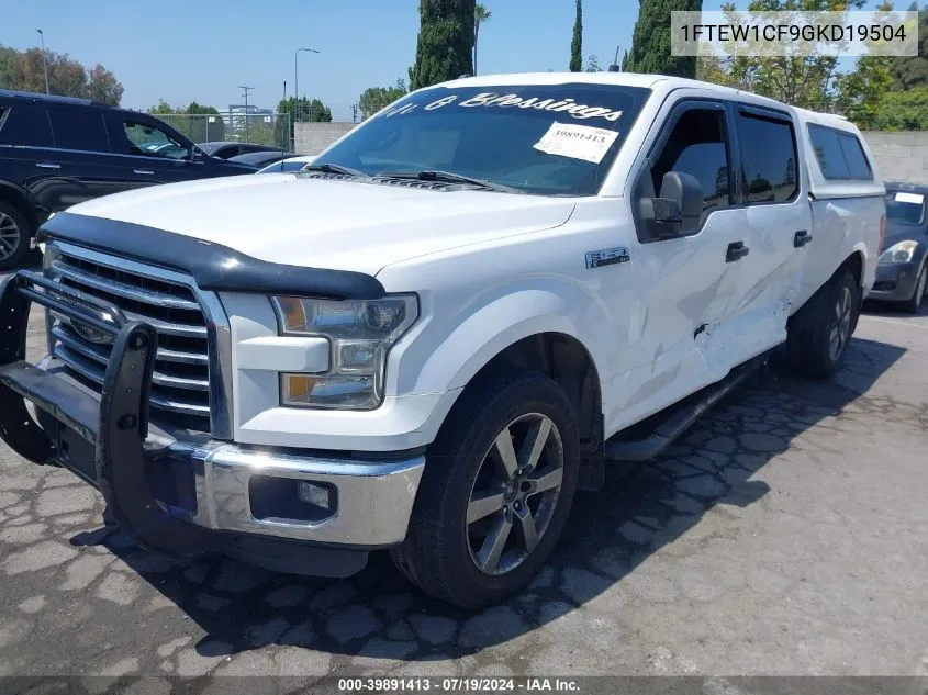 1FTEW1CF9GKD19504 2016 Ford F-150 Xlt