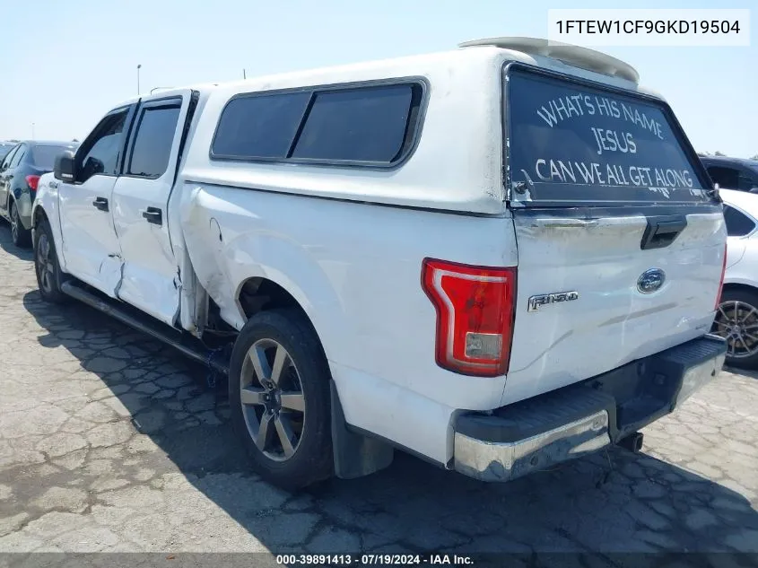 1FTEW1CF9GKD19504 2016 Ford F-150 Xlt