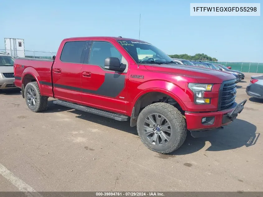 1FTFW1EGXGFD55298 2016 Ford F-150 Xlt