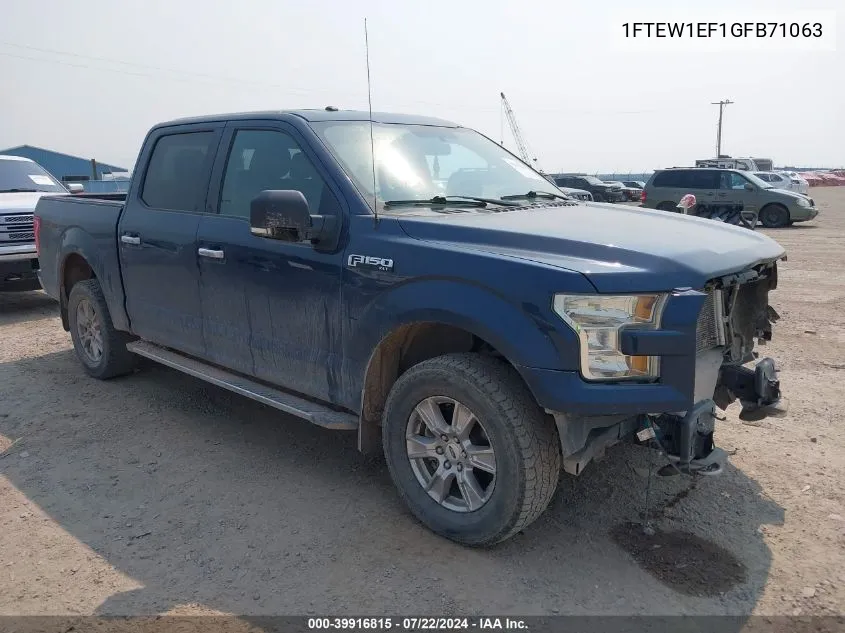 1FTEW1EF1GFB71063 2016 Ford F-150 Xlt