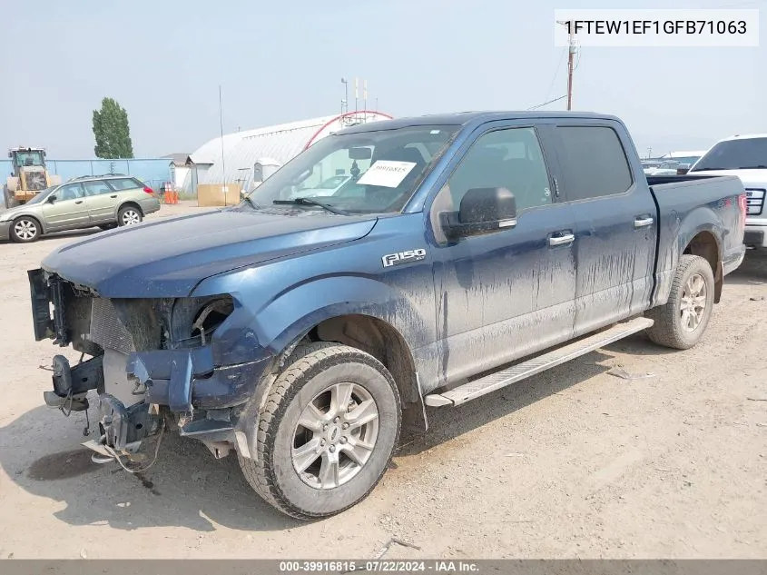 2016 Ford F-150 Xlt VIN: 1FTEW1EF1GFB71063 Lot: 39916815