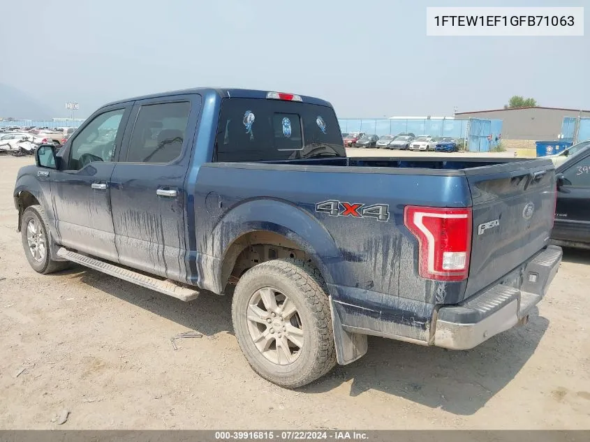 1FTEW1EF1GFB71063 2016 Ford F-150 Xlt