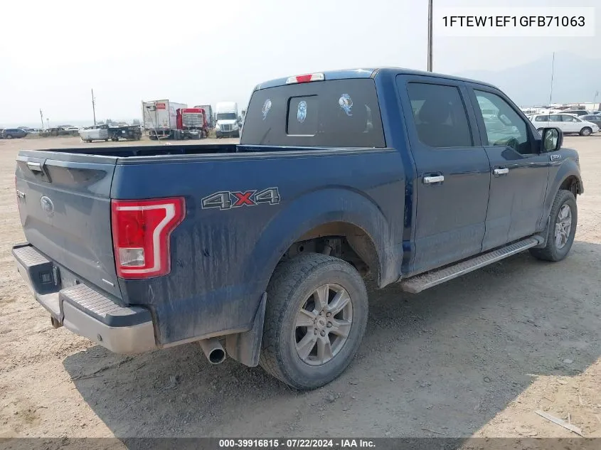 1FTEW1EF1GFB71063 2016 Ford F-150 Xlt