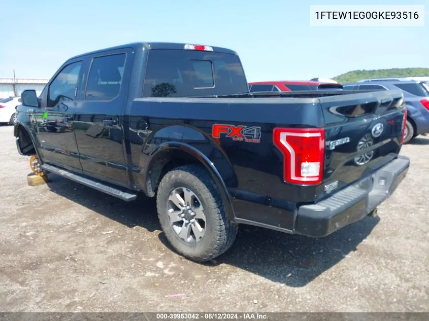 2016 Ford F-150 Xlt VIN: 1FTEW1EG0GKE93516 Lot: 39953042