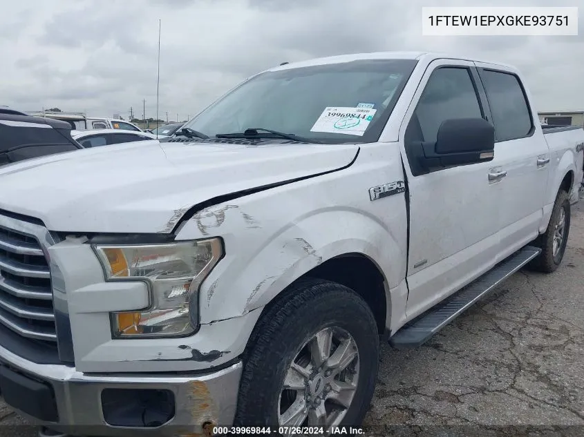 1FTEW1EPXGKE93751 2016 Ford F-150 Xlt