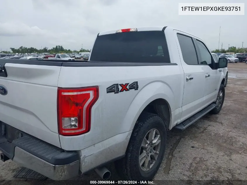 1FTEW1EPXGKE93751 2016 Ford F-150 Xlt