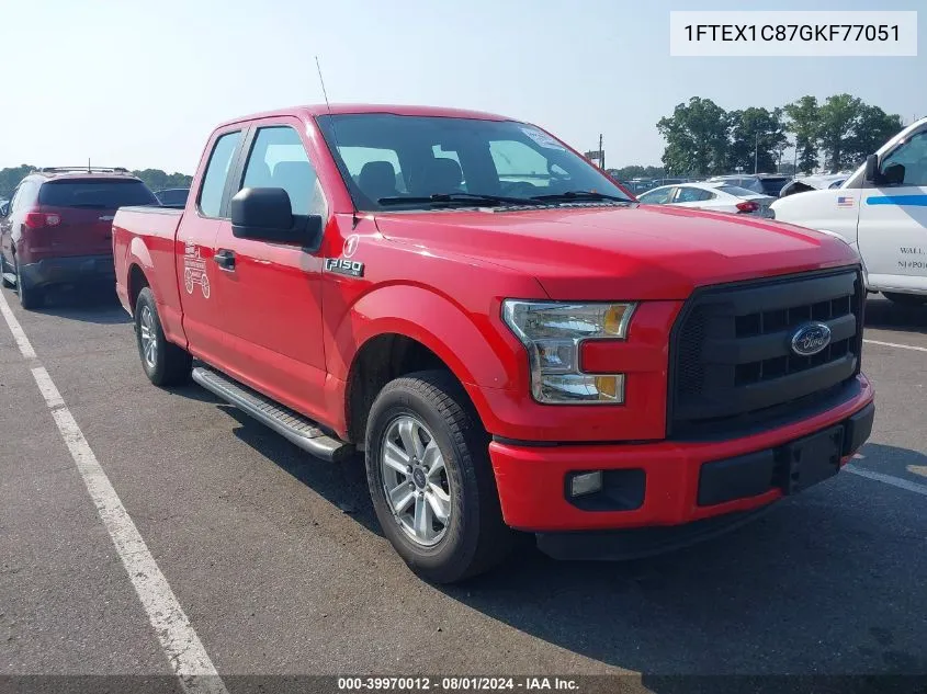 2016 Ford F-150 Xl VIN: 1FTEX1C87GKF77051 Lot: 39970012