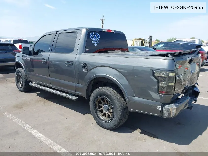 1FTEW1CF2GKE25955 2016 Ford F-150 Xlt