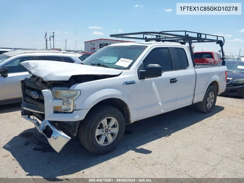 1FTEX1C85GKD10278 2016 Ford F-150 Xl