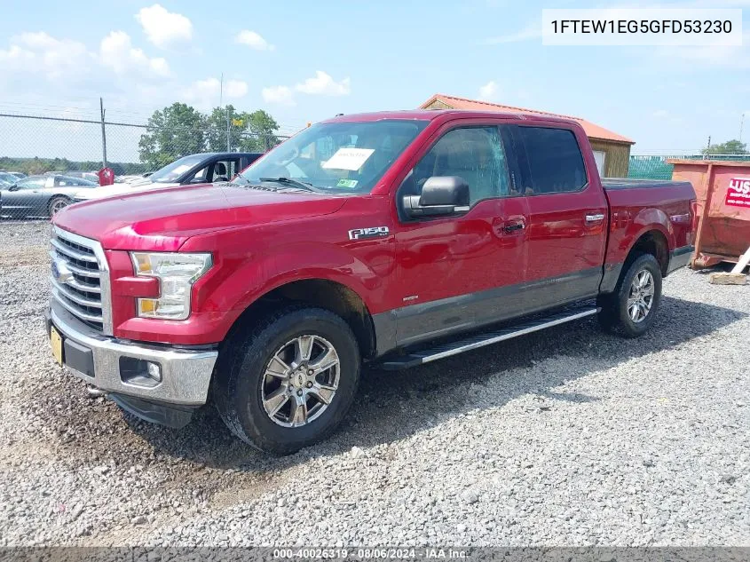 2016 Ford F-150 Xlt VIN: 1FTEW1EG5GFD53230 Lot: 40026319