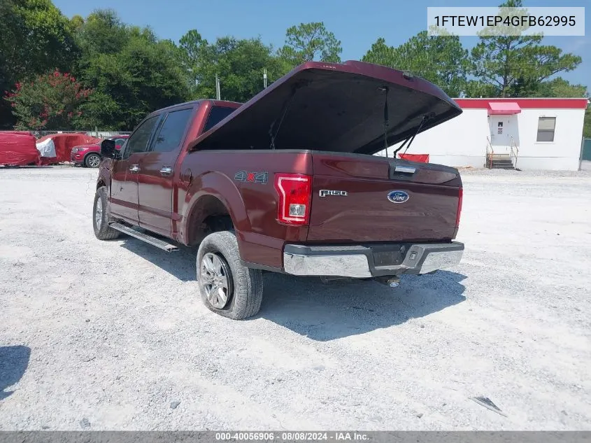 1FTEW1EP4GFB62995 2016 Ford F-150 Xlt