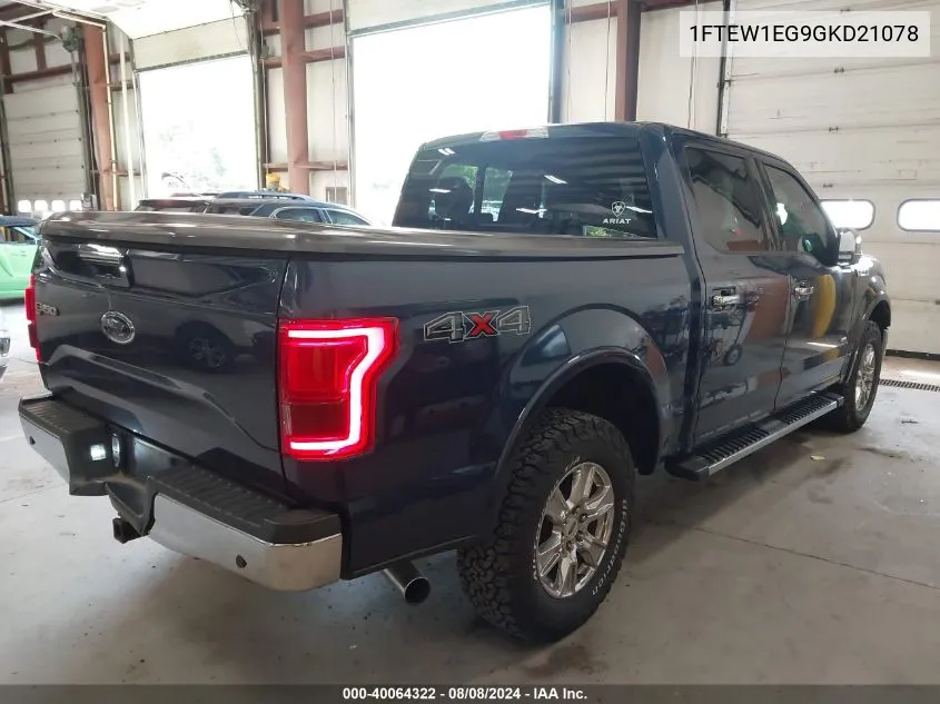 1FTEW1EG9GKD21078 2016 Ford F-150 Lariat