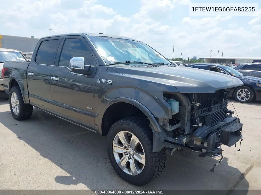 1FTEW1EG6GFA85255 2016 Ford F-150 Platinum