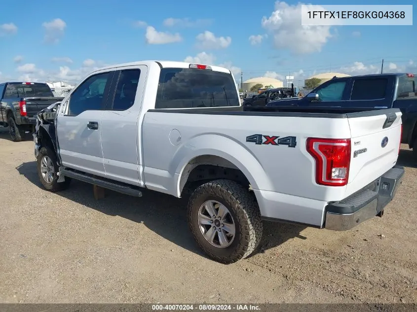 2016 Ford F-150 Xl VIN: 1FTFX1EF8GKG04368 Lot: 40070204