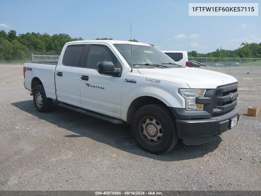 1FTFW1EF6GKE57115 2016 Ford F-150 Xl