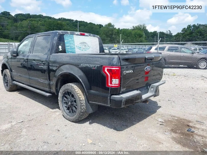 2016 Ford F-150 Xlt VIN: 1FTEW1EP9GFC42230 Lot: 40089905