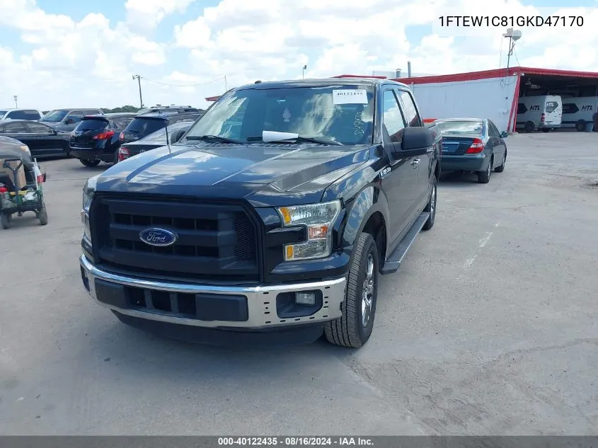 1FTEW1C81GKD47170 2016 Ford F-150 Xlt