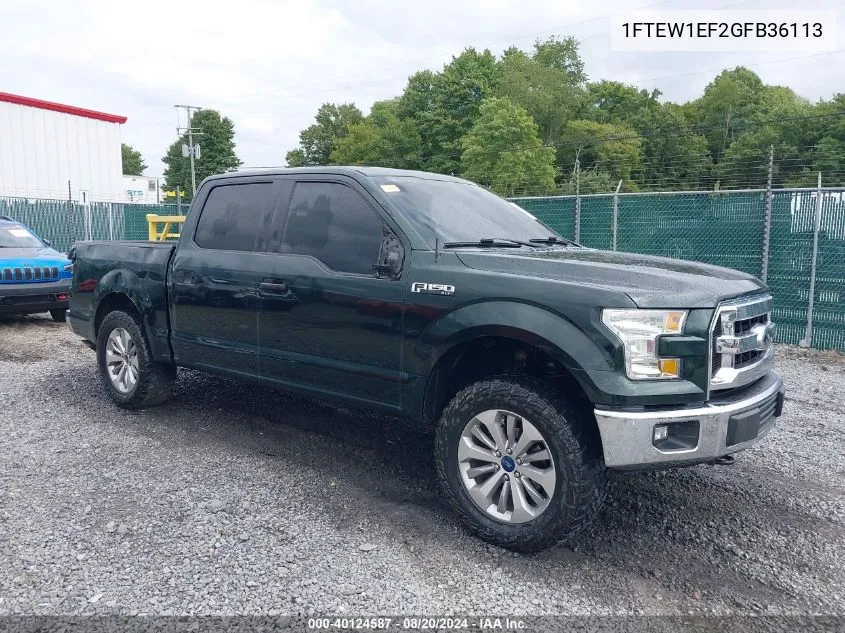 1FTEW1EF2GFB36113 2016 Ford F-150 Xlt