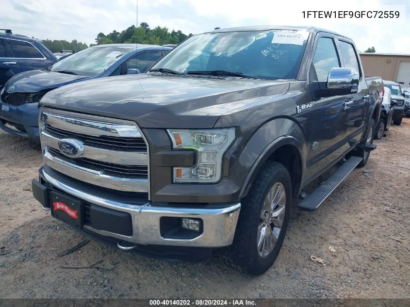 1FTEW1EF9GFC72559 2016 Ford F-150 King Ranch