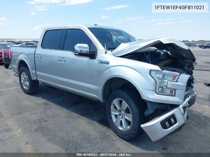 1FTEW1EF4GFB11021 2016 Ford F-150 Platinum