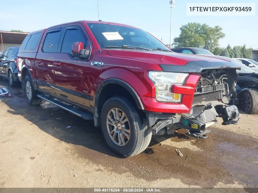 2016 Ford F-150 Lariat VIN: 1FTEW1EPXGKF93459 Lot: 40176204