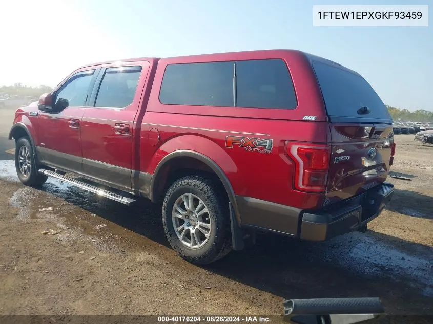 1FTEW1EPXGKF93459 2016 Ford F-150 Lariat