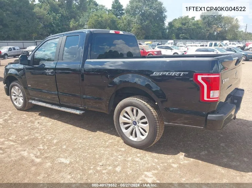 2016 Ford F-150 Xl VIN: 1FTEX1CP4GKG04522 Lot: 40179552