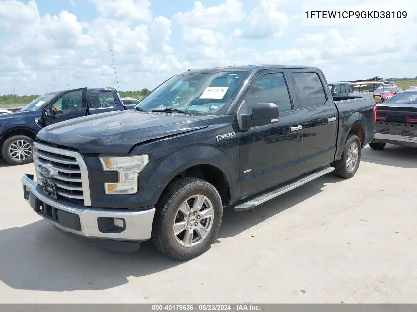 2016 Ford F-150 Xlt VIN: 1FTEW1CP9GKD38109 Lot: 40179636