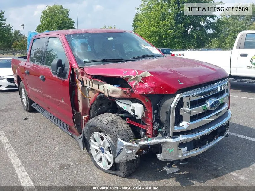 2016 Ford F-150 Xlt VIN: 1FTEW1EF5GKF87589 Lot: 40184329