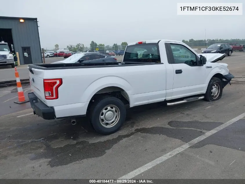 1FTMF1CF3GKE52674 2016 Ford F-150 Xl