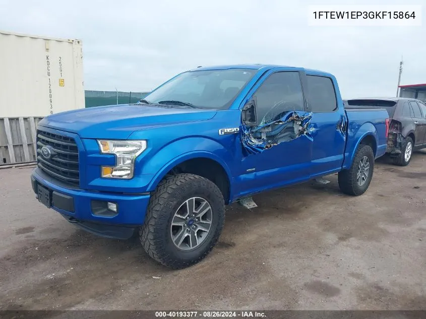 1FTEW1EP3GKF15864 2016 Ford F-150 Xlt