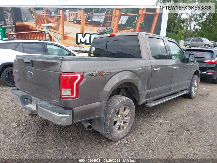 1FTEW1EFXGKE53838 2016 Ford F-150 Xlt