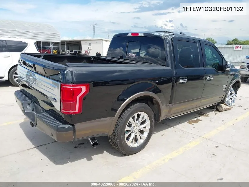 2016 Ford F-150 King Ranch VIN: 1FTEW1CG2GFB01132 Lot: 40220063