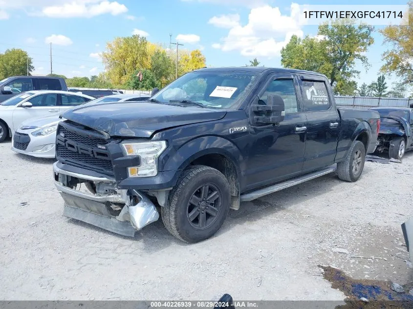 1FTFW1EFXGFC41714 2016 Ford F-150 Xlt