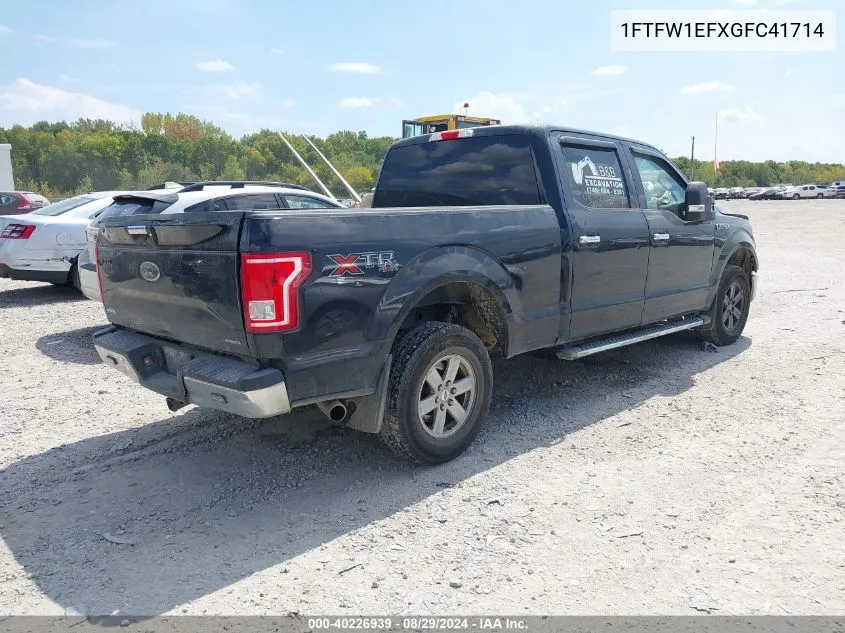 1FTFW1EFXGFC41714 2016 Ford F-150 Xlt