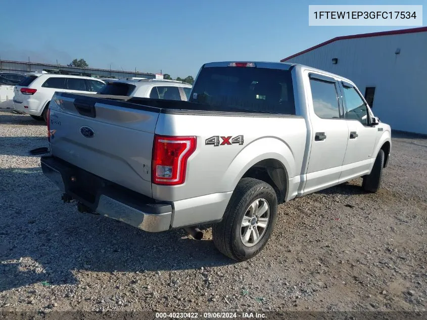 2016 Ford F-150 Xlt VIN: 1FTEW1EP3GFC17534 Lot: 40230422