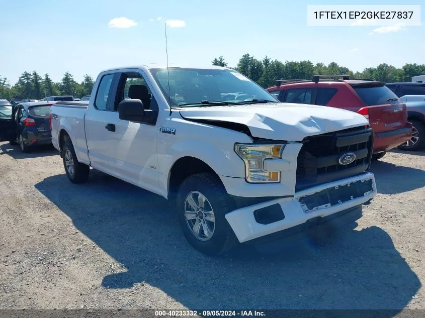 2016 Ford F-150 Xl VIN: 1FTEX1EP2GKE27837 Lot: 40233332