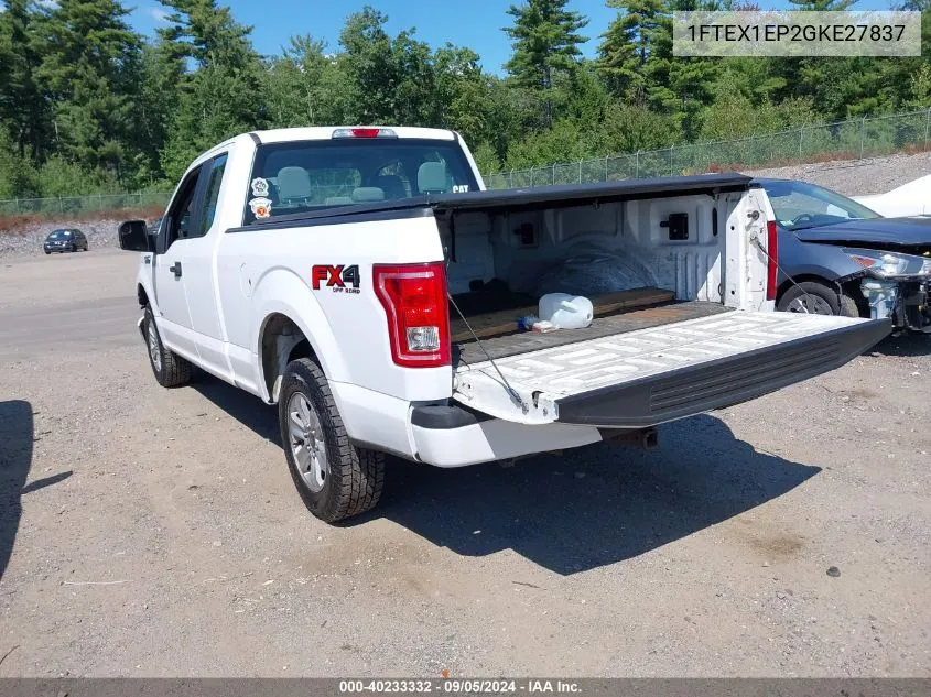 2016 Ford F-150 Xl VIN: 1FTEX1EP2GKE27837 Lot: 40233332