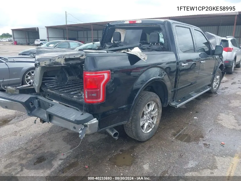 1FTEW1CP2GKE58995 2016 Ford F-150 Lariat