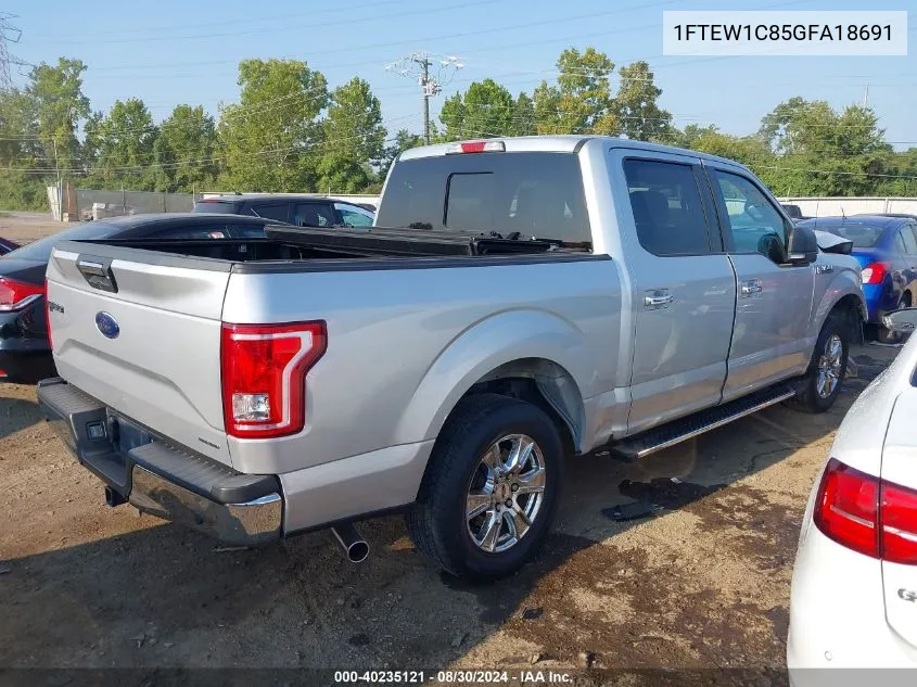 2016 Ford F-150 Xlt VIN: 1FTEW1C85GFA18691 Lot: 40235121