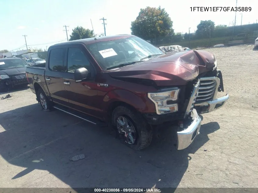 1FTEW1EF7GFA35889 2016 Ford F150 Supercrew