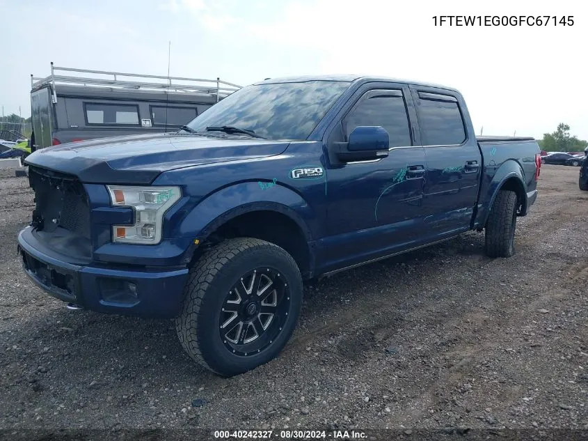 1FTEW1EG0GFC67145 2016 Ford F-150 Platinum