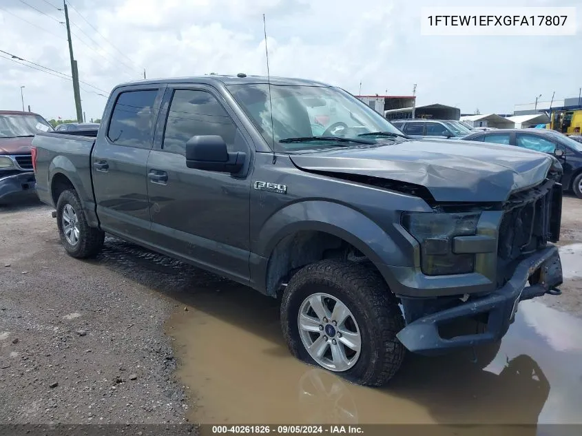 1FTEW1EFXGFA17807 2016 Ford F-150 Xlt