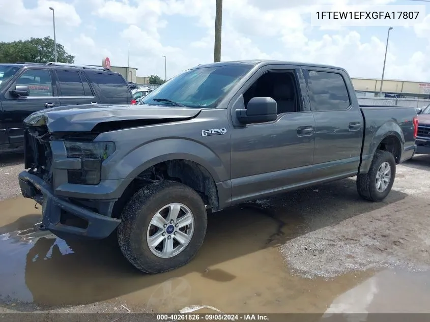 1FTEW1EFXGFA17807 2016 Ford F-150 Xlt